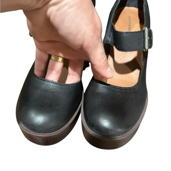 Lucky Brand Black Leather Oliviea Mary Jane Pump - Picture 3 of 12